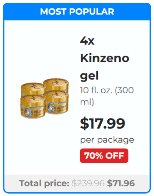 Kinzeno Joint Pain Massage Gel offer price